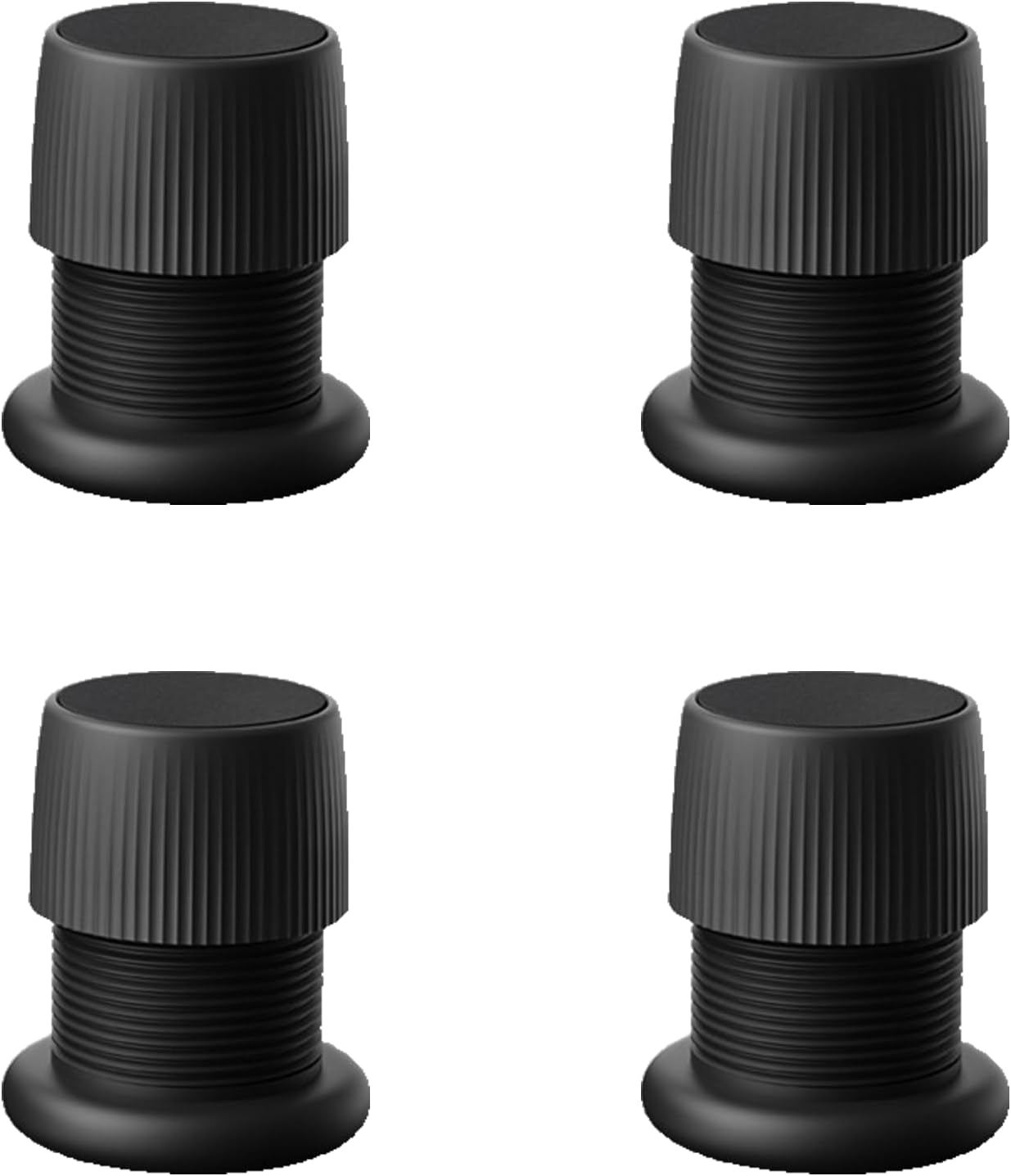4er-set Verstellbare, Rutschfeste Möbelfüße, 4,1 Bis 6,3 Cm, Für Sofa, Bett, Tisch, Stuhl, Schwarz