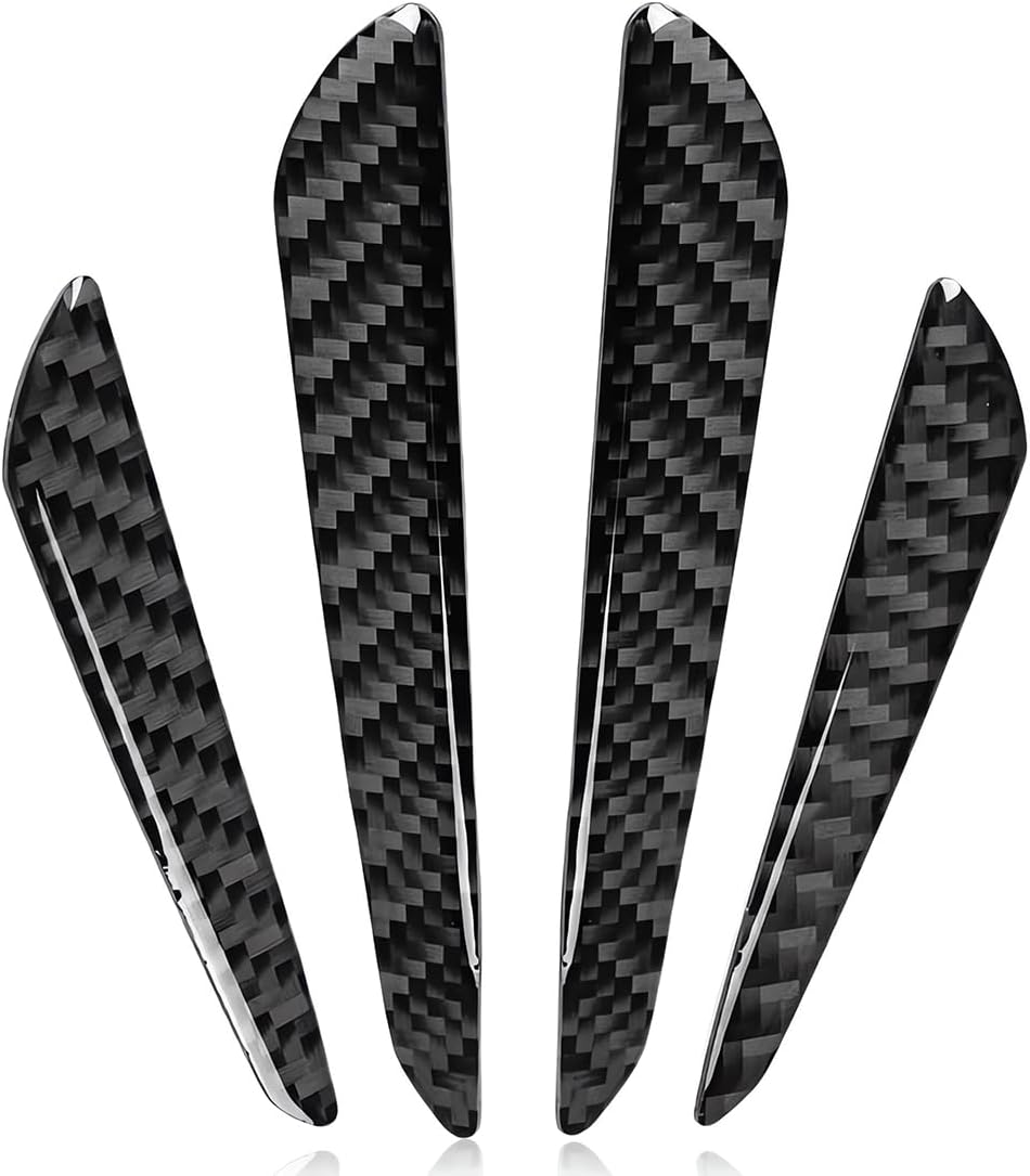 Stoßstangenschutz, Schwarze Carbonfaser-türschutzaufkleber, 4 Stück, Selbstklebender Kantenschutz (schwarz)