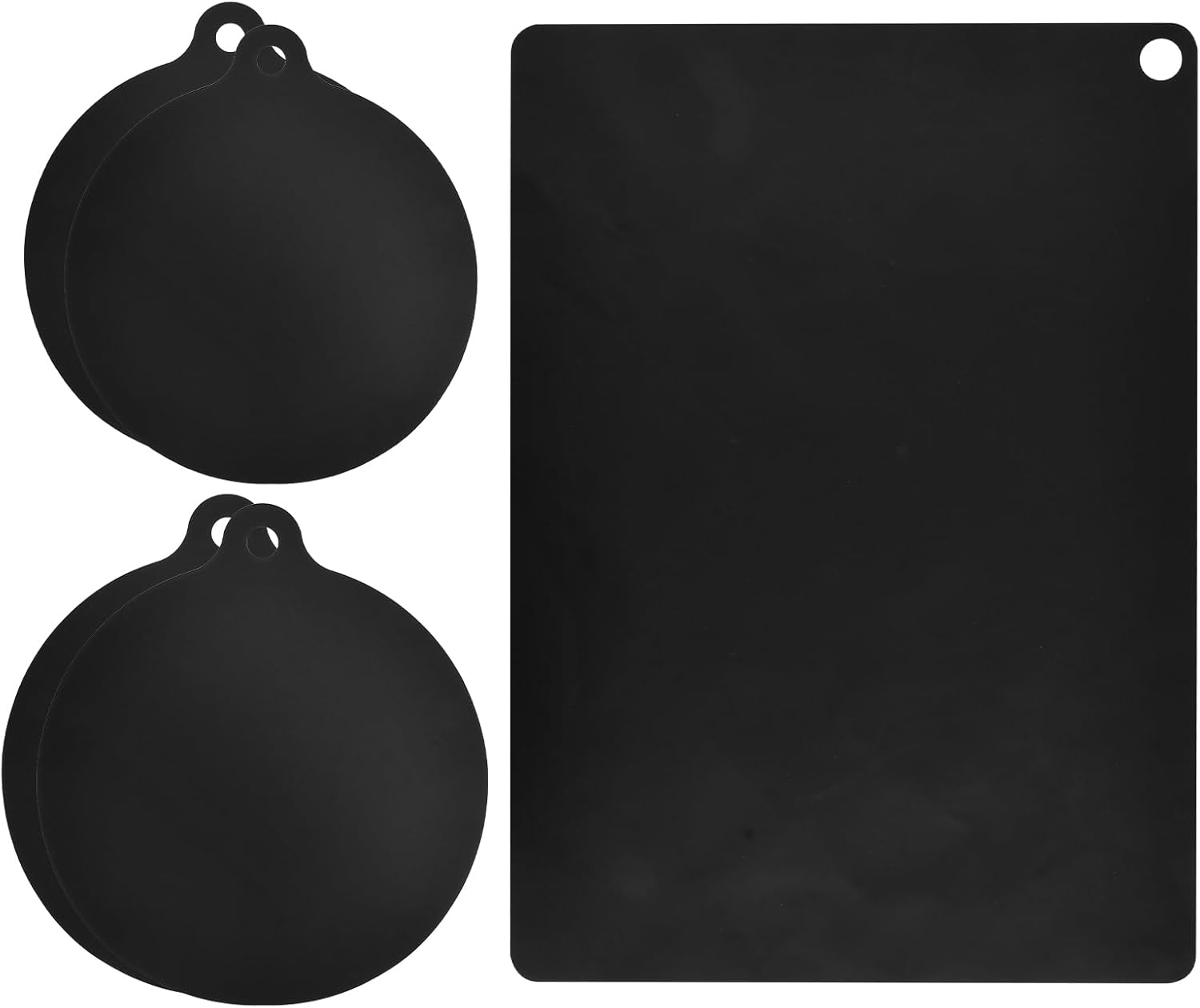 5-teiliges Induktionskochfeld-schutzset, Backmatten 22 X 24 X 35 Cm, Universell Einsetzbar, Hitzebeständig Bis 240 °c, Ölabweisend, Silikon-schutzabdeckung, Schwarz