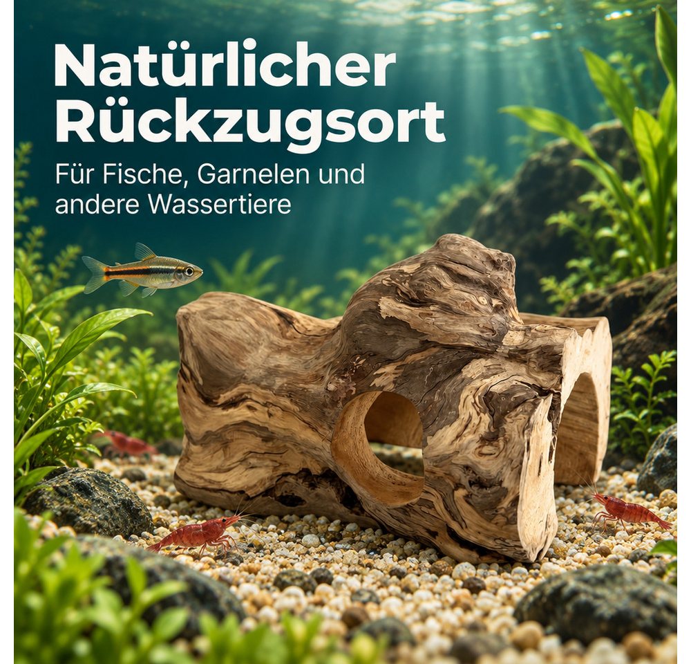 Aquaone Javaholz Aquarium Höhle 15cm Versteck Für Garnelen & Welse Bild 2