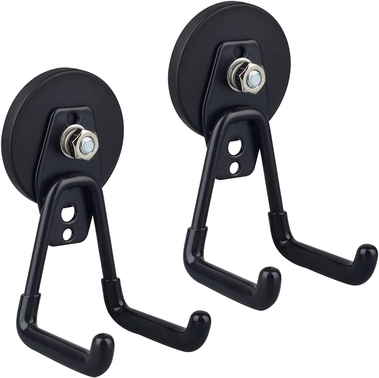 Magnetische Garagenhaken, 2er-set Magnetische Aufbewahrungshaken Mit Rutschfester Beschichtung Zum Aufhängen Im Innen- Und Außenbereich (schwarz)