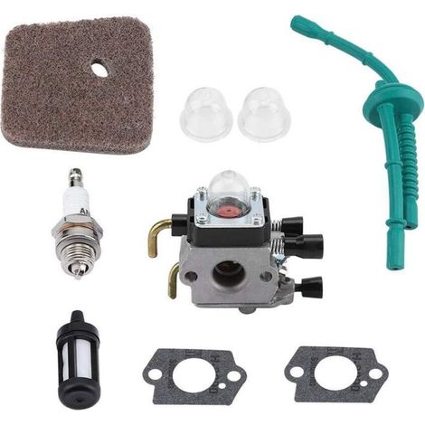 Carburateur Pour Briggs Et Stratton 497586 498170 799868 498254 497314 Pièces De Tondeuse À Gazon Rotative Petit Moteur Carb Avec Joints Kit De Soupape D'Arrêt De Carburant Pour Bougie D'Allumage