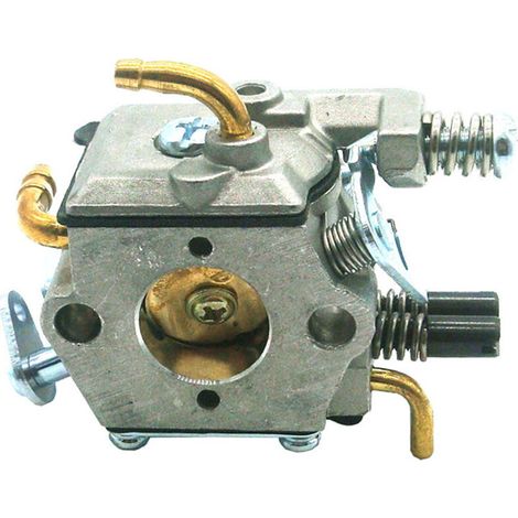 Carburateur - 1 Pièce - Pour Tronçonneuse - Compatible 45cc 52cc 58cc - Double Tube Cuivre - Avec Tuyau À Bulles