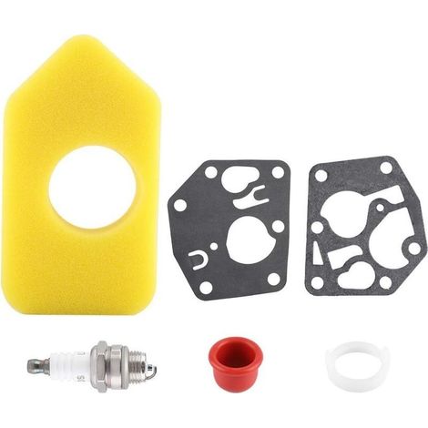 Kit De Filtre À Air, Joint De Membrane De Carburateur, Kit De Bougie D'Allumage Pour Moteurs Briggs & Stratton Et Autres Petites Tondeuses À Gazon.