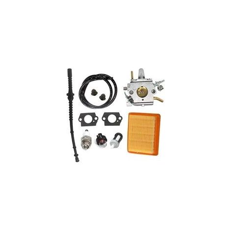 Carburador Con Filtro De Aire Y Línea De Combustible Para Desbrozadora Stihl Fs400, Fs450, Fs480, Sp400 Y Sp450. Reemplaza A Zama C1q-s34h, 4128 120 0651 Y 4134 141 0300.
