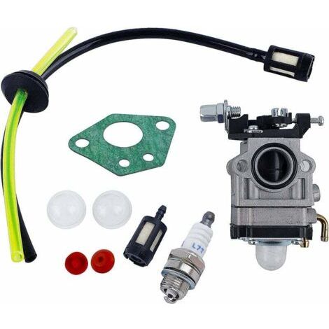 Carburateur Débroussailleuse 52cc 49cc 43cc – Alliage Haute Qualité – Économie De Carburant – Démarrage Facilité – Inclus : Joint, Bougie, Filtre