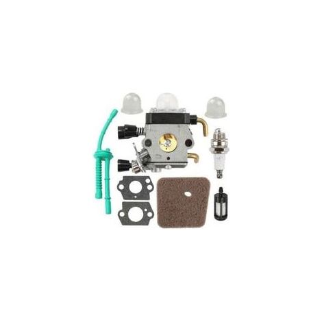 Kit De Carburateur Pour Stihl Fs38 Fs45 Fs46 Fs55, Kit De Carburateur 9 Pièces Comprenant Joint, Tuyau, Bougie D'Allumage Et Filtre À Carburant, Convient Aux Débroussailleuses.