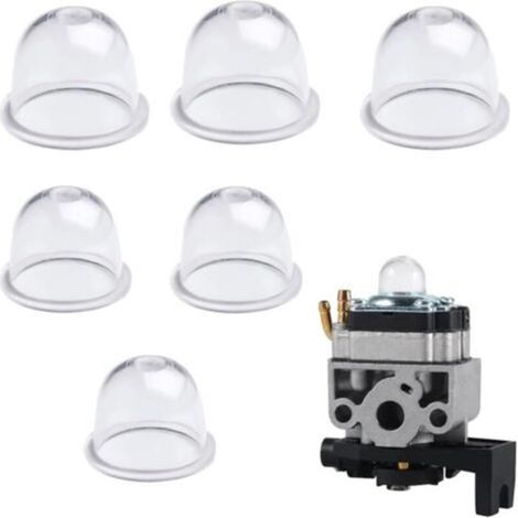 6 Pièces Pompe D'Amorçage Squib, Piston D'Amorçage De Carburateur De Pompe À Carburant Pour Tondeuse À Gazon, Souffleur, Coupe-herbe, Coupe-haie, Coupe-bordures, Tronçonneuse