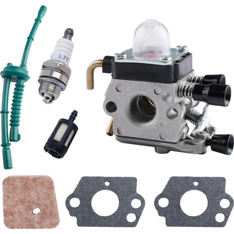 Carburettor Kit For Fs38 Fs45 Fs46 Fs55 Fs74 Fs75 Fs80 Fs85 Hl45 Hl75 Hs70 Hs74 Km55 Km55r Lawn Mower Carburettor With Fuel Line Kit Air Filter Replacement