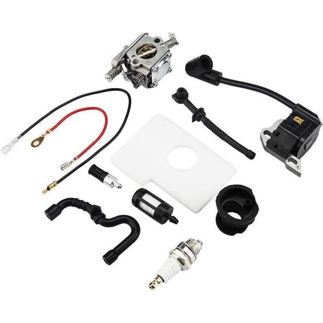 Carburateur Bobine D'Allumage Haute Qualité Carb Set Bobine Avec Ligne De Carburant De Bougie D'Allumage Bonne Résistance Pour Stihl Walbro 017 018 Ms170 Ms180 Tronçonneuse