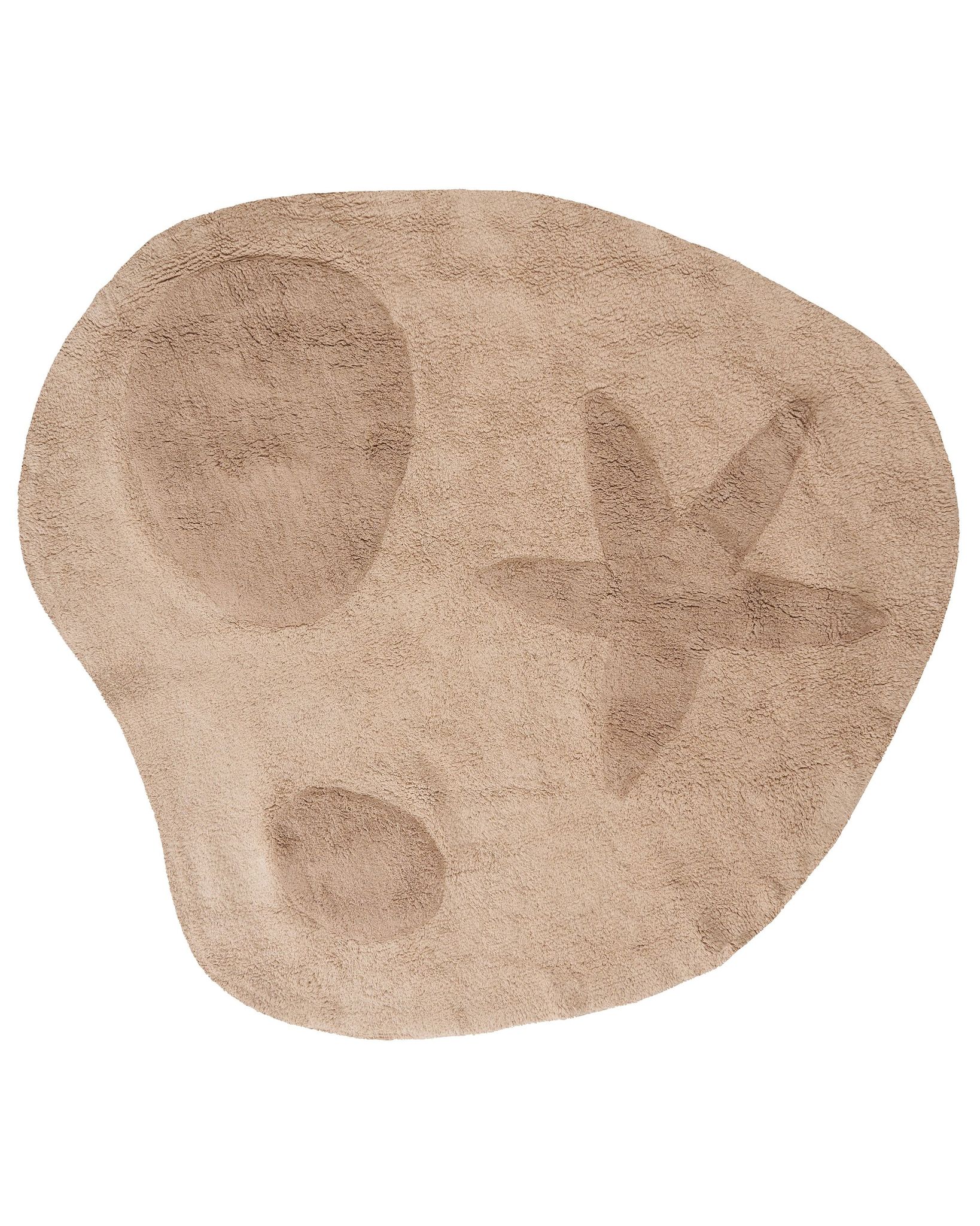 Kinderteppich Iringal Hellbeige Ø 120 Cm Baumwolle