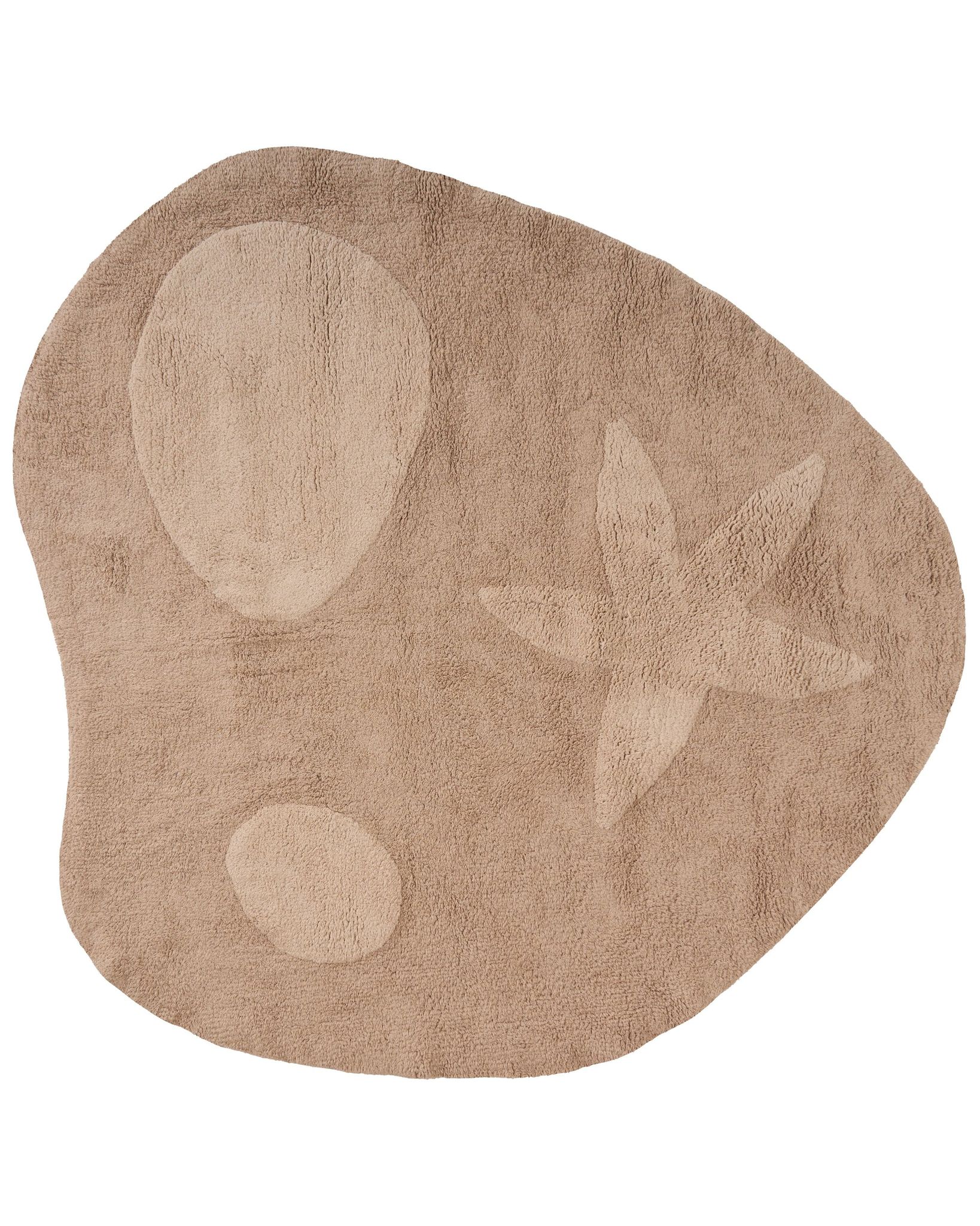 Kinderteppich Iringal Beige Ø 120 Cm Baumwolle