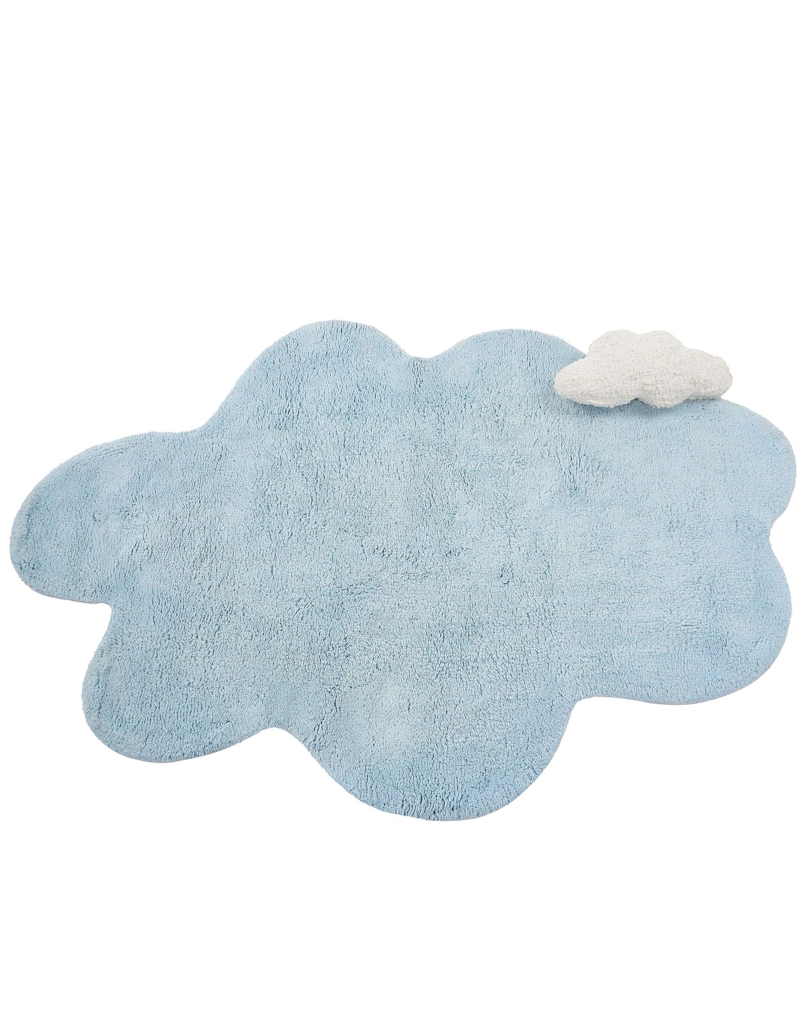 Kinderteppich Hodka Hellblau 80 X 120 Cm Baumwolle Mit Kissen
