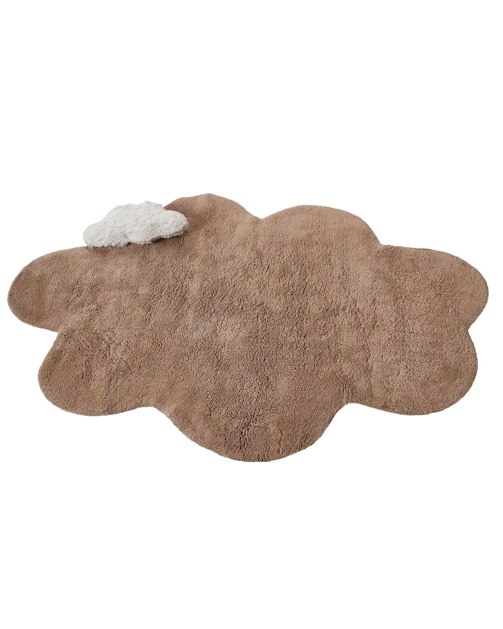 Kinderteppich Hodka Hellbraun 80 X 120 Cm Baumwolle Mit Kissen