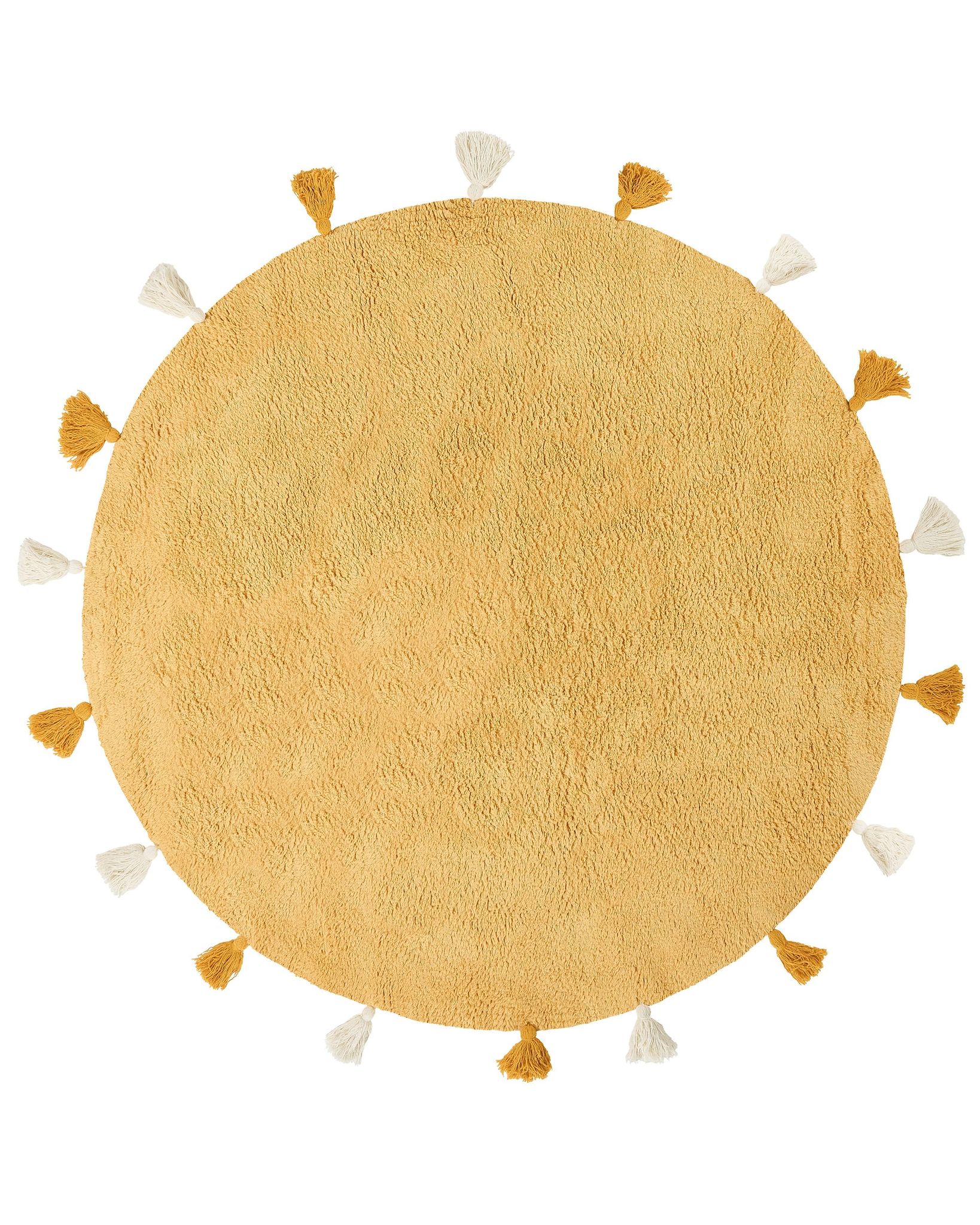Kinderteppich Kodinhi Gelb Ø 120 Cm Baumwolle