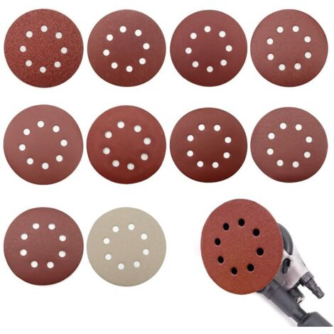 Zvd – 125-mm-schleifscheibe – 100er-packung – Verschiedene Körnungen Von 80 Bis 3000 – Zum Schleifen Von Holz, Metall Und Kunststoff – 100 Stück
