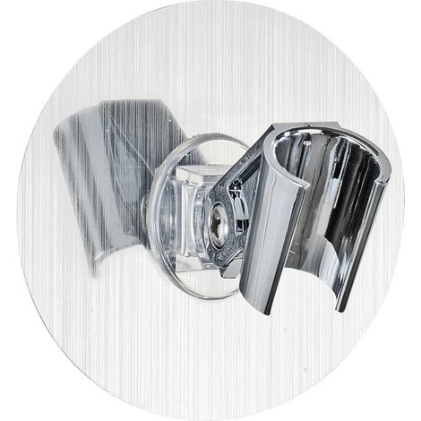 Wenko – Verstellbare Duschkopfhalterung – Montage Ohne Bohren – Geeignet Für Glatte Oberflächen – Weißer Kunststoff – 9,5 X 6,2 Cm
