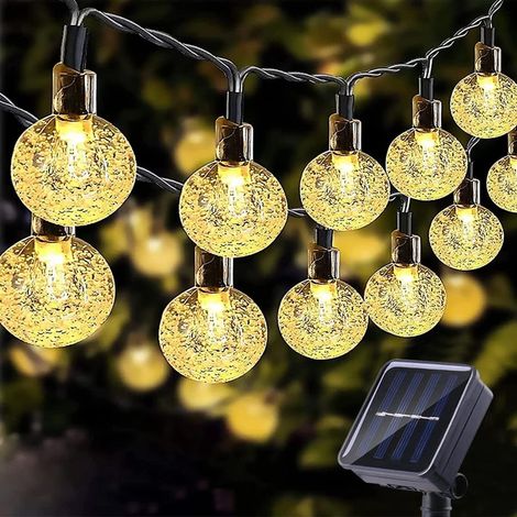 Beijiyi – 11 M Lange Solar-lichterkette Mit 60 Leds – Warmweiß – 8 Beleuchtungsmodi – Ip44 Wasserdicht Für Den Außenbereich – Festliche Atmosphäre