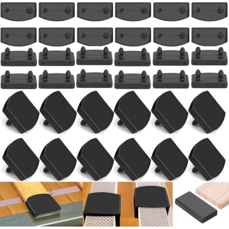 20er-packung, Lattenroststützen 55 Mm X 10 Mm, Interne Schwarze Seitenstütze, Kunststoffzubehör