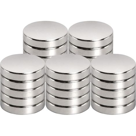 Beijiyi – Neodym-magnet 15 Mm X 3 Mm – Magnetkraft Bis Zu 18 Blatt A4-papier – Dreifache Nickel-kupfer-beschichtung – 25er-packung