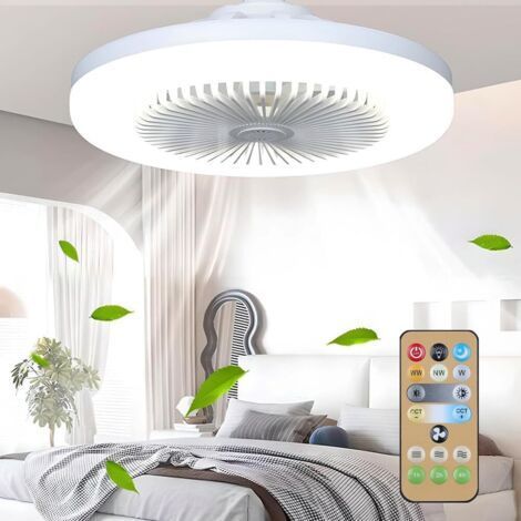 Leiser 10-zoll-deckenventilator – 3-farbige Led-beleuchtung – Inkl. Fernbedienung – 3 Geschwindigkeitsstufen – Leistungsstarker Motor – Energieeffizienzklasse A