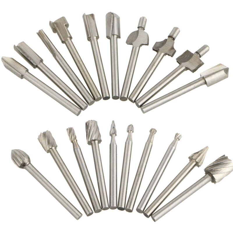 Rnemitery – 20er-pack Hss-schneidbits – Zum Gravieren Von Holz, Abs Und Acryl – Kompatibel Mit Dremel-rotationswerkzeugen
