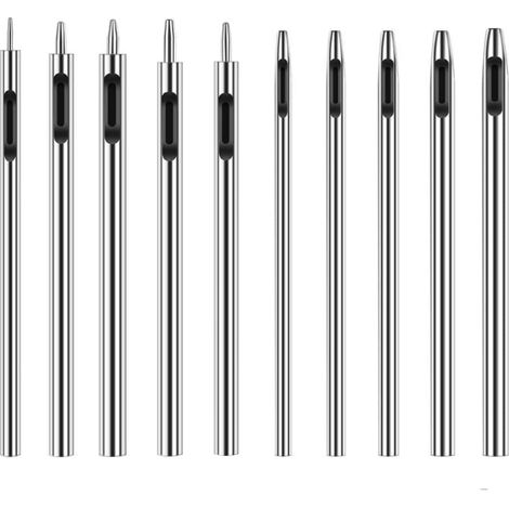 Lederlochstanzen-set, 10-teiliges Set, Runde Stahl-hohllochstanze Für Leder