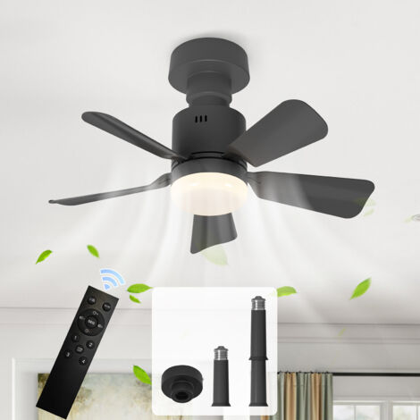 Ganeed – 45 Cm Leiser Deckenventilator Mit Dimmbarer Led-beleuchtung – Fernbedienung – 3 Geschwindigkeitsstufen – Werkzeuglose Montage – Für Räume Bis Zu 15 M²