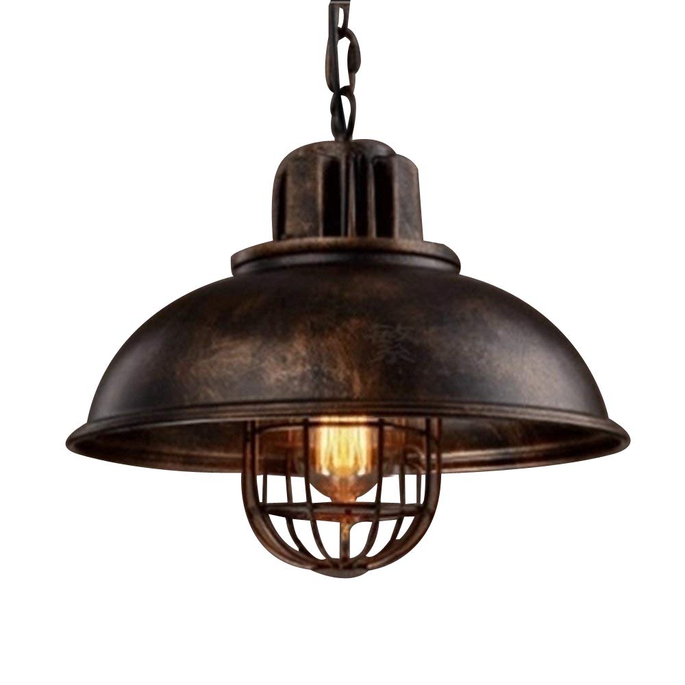 Stoex – Vintage-metall-pendelleuchte – Lampenschirm Im Industrie-loft-stil – Höhe 35 Cm, Breite 33 Cm – E27-fassung, 50 Cm Verstellbare Kette