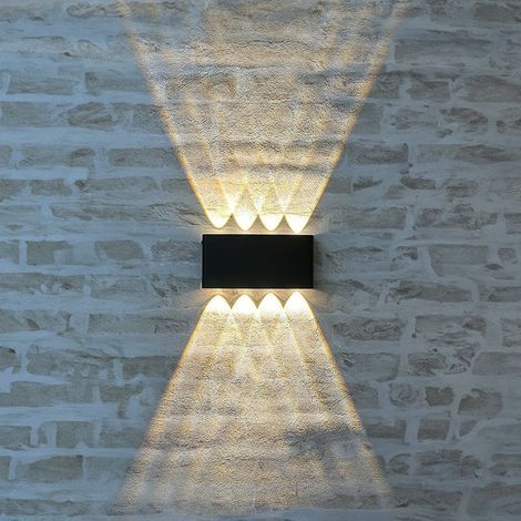 Arum Lighting – 8w Ip65 Led-außenwandleuchte – Mesh-lichteffekt – 640 Lumen – Farbtemperatur 3000k/4200k/6500k – Witterungsbeständiger Kunststoff