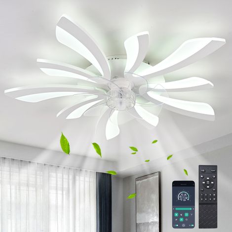 Ganeed – Dimmbarer Led-deckenventilator Mit Fernbedienung – 6 Geschwindigkeitsstufen – 3600 Lm – Farbtemperatur 3000 K Bis 6000 K – Leise 30 Db