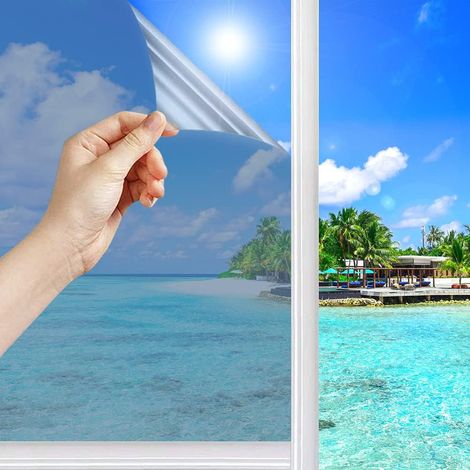 Fensterfolie, Einwegspiegelfolie, Uv-beständig, Hitzebeständig, Blendfrei, Temperaturregulierend, Sichtschutz, Reflektierende Klebefolie Für Fenster In Haus, Büro Und Geschäft (4