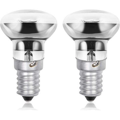 R50 E14 40w Lavalampe-glühbirnen, Kleine Ses Edison-schraubreflektorbirnen, Warmweiß 2800k R39 Dimmbar (2er-pack)