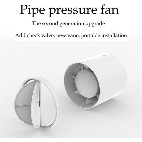 Vmc Mouth 7-blatt-kanalventilator. 12 W. Ø80. Badezimmer. Abs-kunststoff. Energiesparend