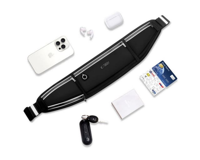 TECH PROTECT Sporttasche M3 (1 x Tech-Protect M3 Hüfttasche), Sportliche Hüfttasche mit Flaschenfach und wasserabweisendem Gewebe