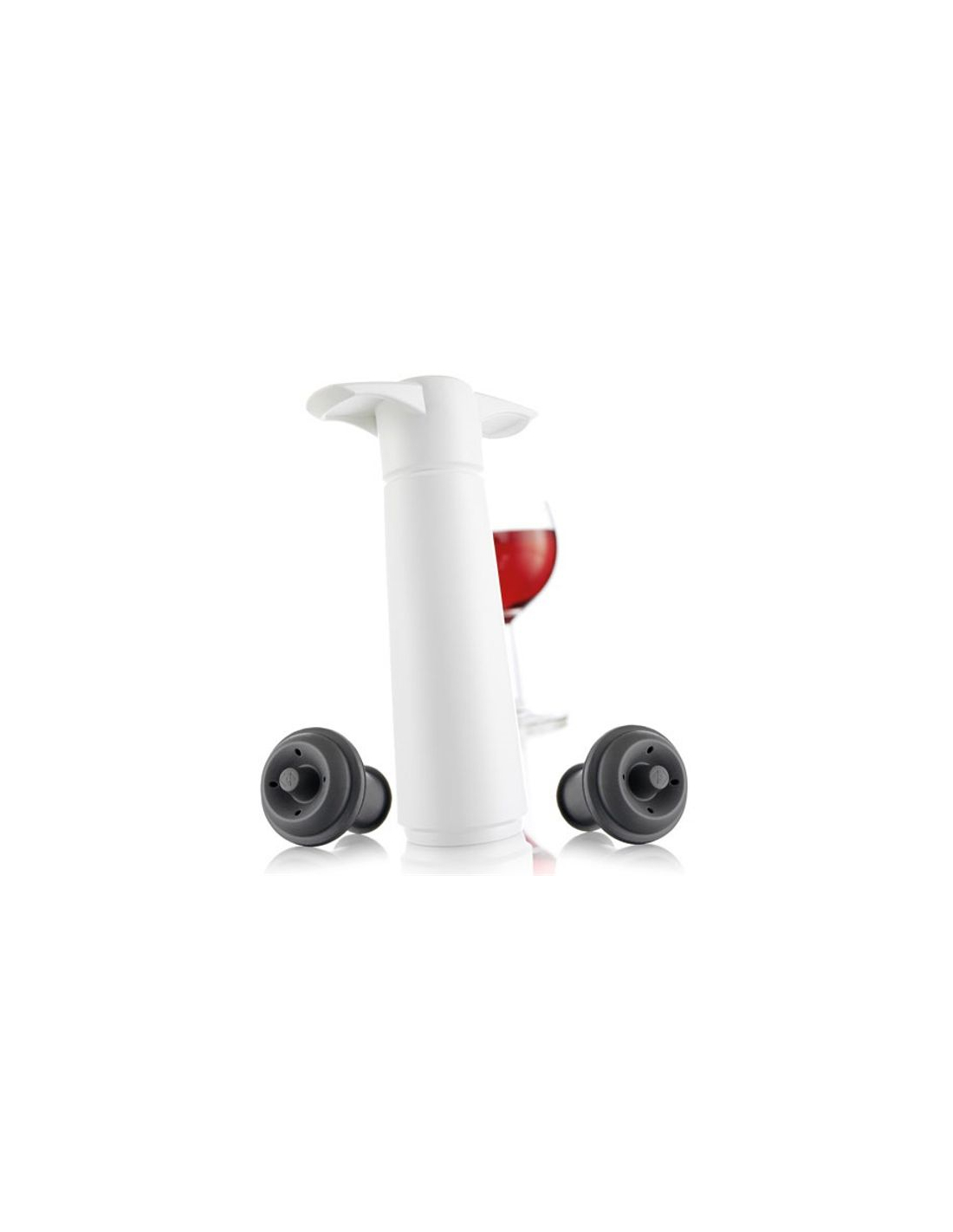 Vakuumpumpenbox + 2 Weiße Kappen - Vacu Vin - 09812606