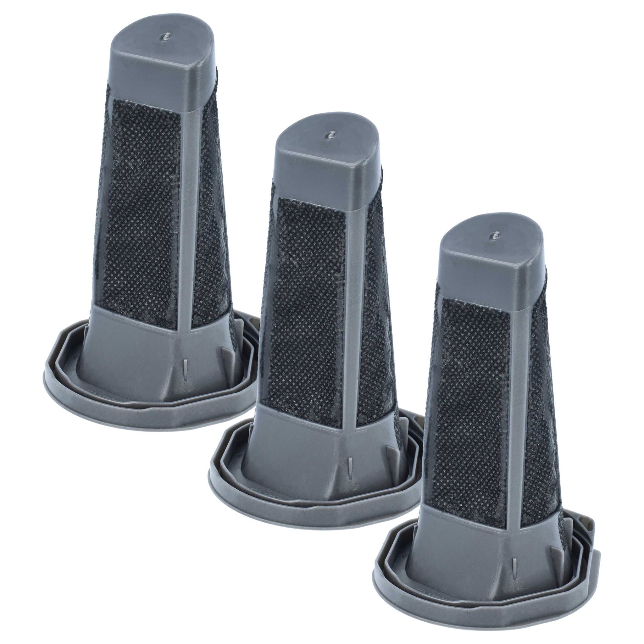 Vhbw 3x Innenfilter Ersatz Für Bosch 12008919 Für Staubsauger, Akku-stielstaubsauger - Schwarz Kunststoff