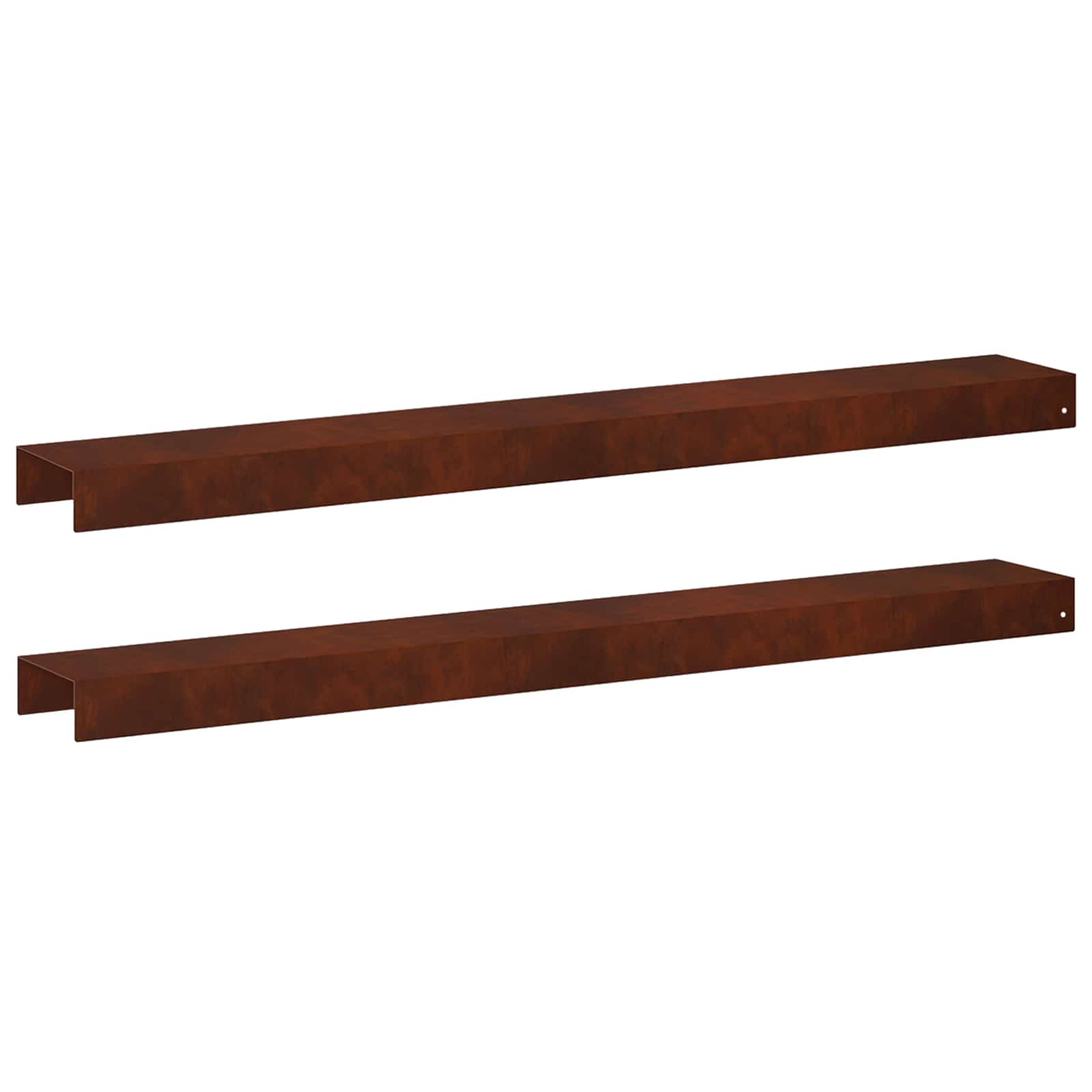 Garten-abdeckprofil 2 Stk. 100 X 15 X 5 Cm Wetterfeststahl Vidaxl
