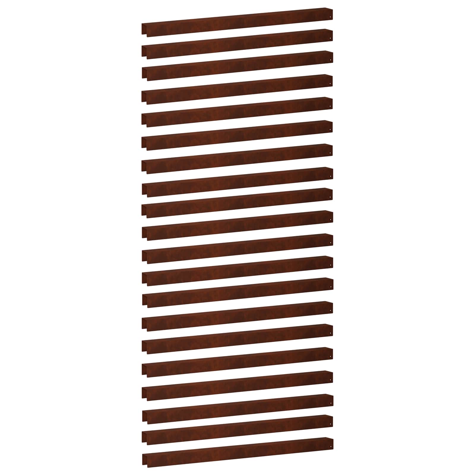 Garten-abdeckprofil 20 Stk. 100 X 6 X 5 Cm Wetterfeststahl Vidaxl