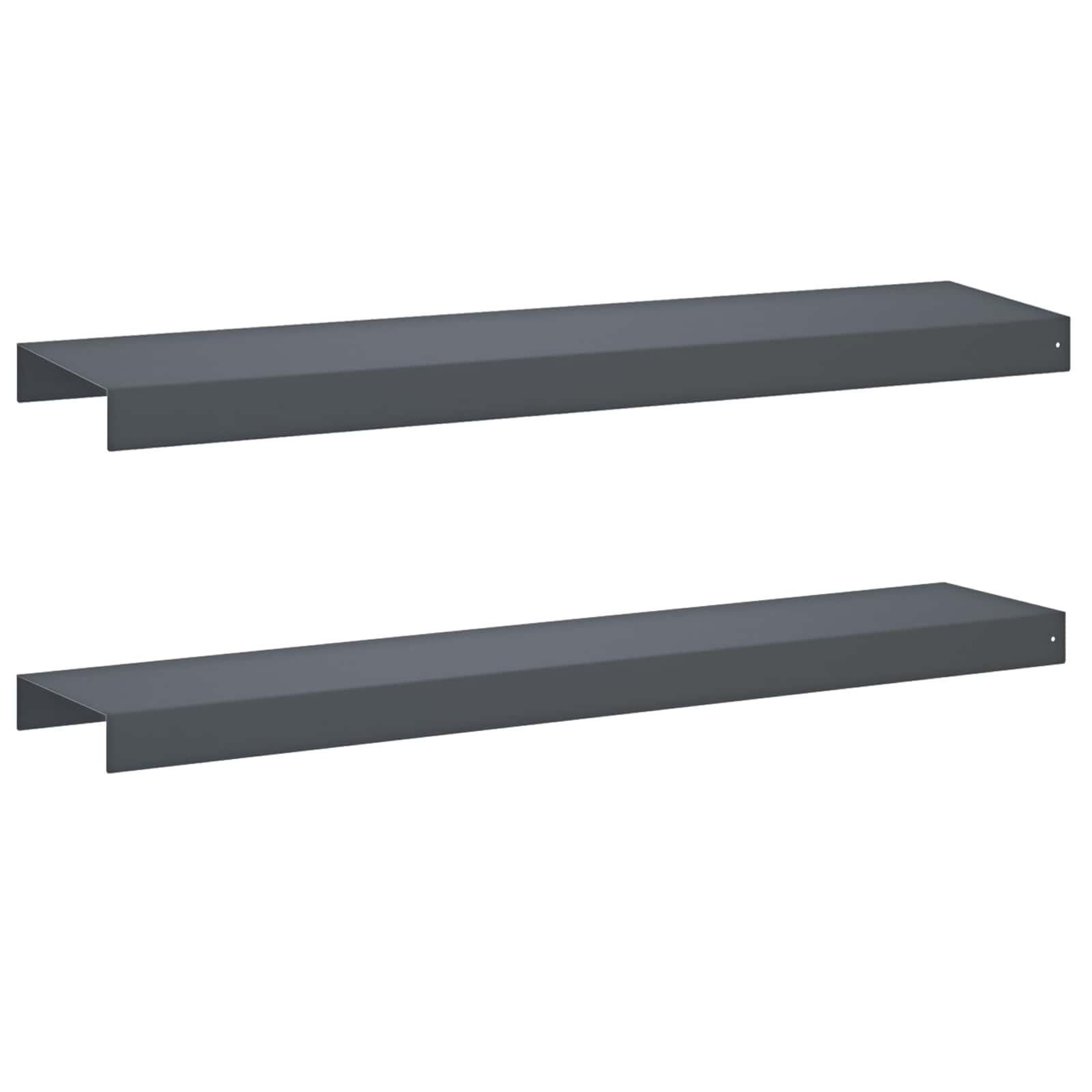 Garten-abdeckprofil 2 Stk. 100 X 20 X 5 Cm Stahl Anthrazit Vidaxl