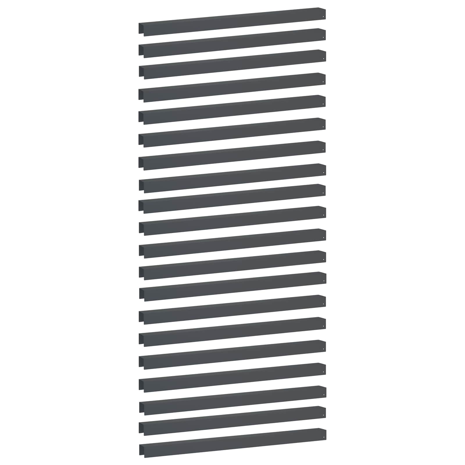 Garten-abdeckprofil 20 Stk. 100 X 6 X 5 Cm Stahl Anthrazit Vidaxl
