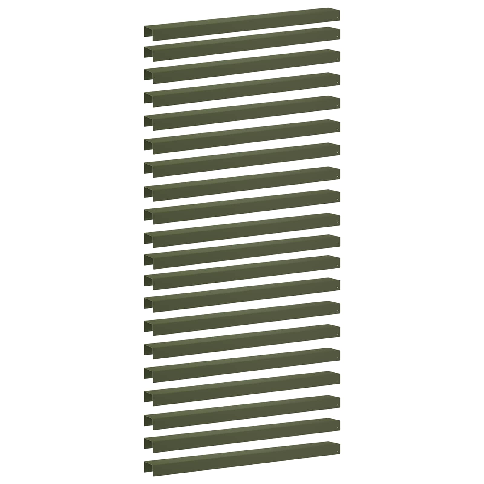 Garten-abdeckprofil 20 Stk. 100 X 10 X 5 Cm Stahl Olivgrün Vidaxl
