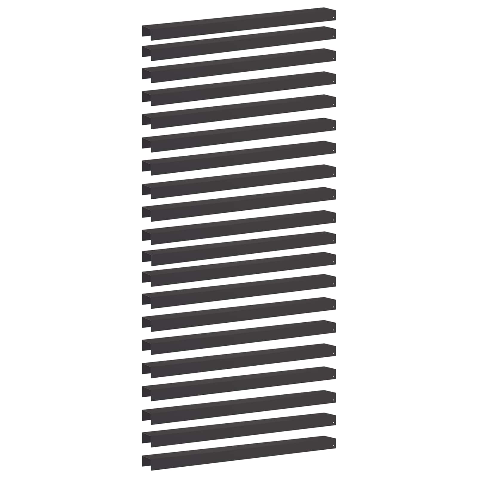 Garten-abdeckprofil 20 Stk. 100 X 10 X 5 Cm Stahl Schwarz Vidaxl