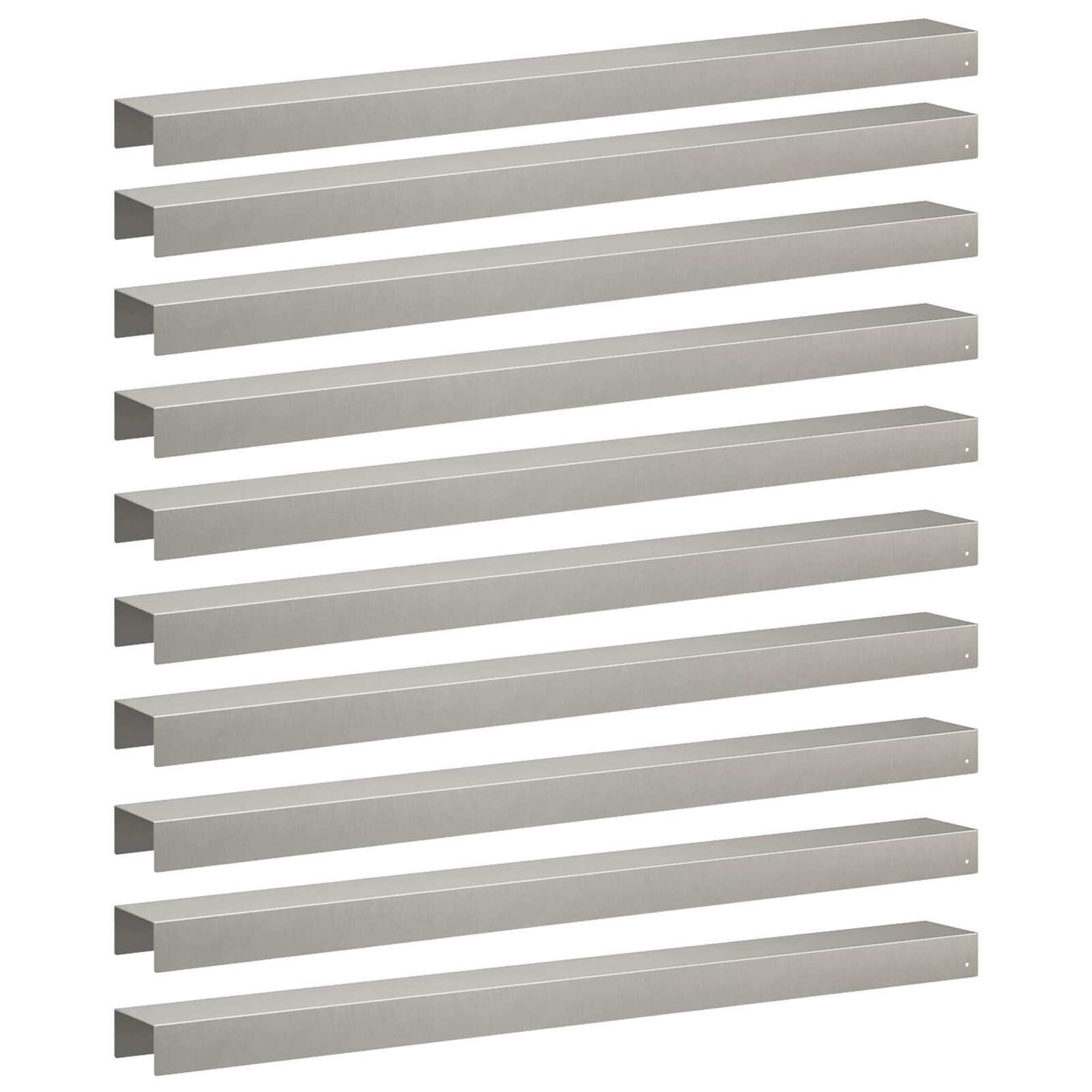 Garten-abdeckprofil 10 Stk. 100 X 10 X 5 Cm Edelstahl Silber Vidaxl
