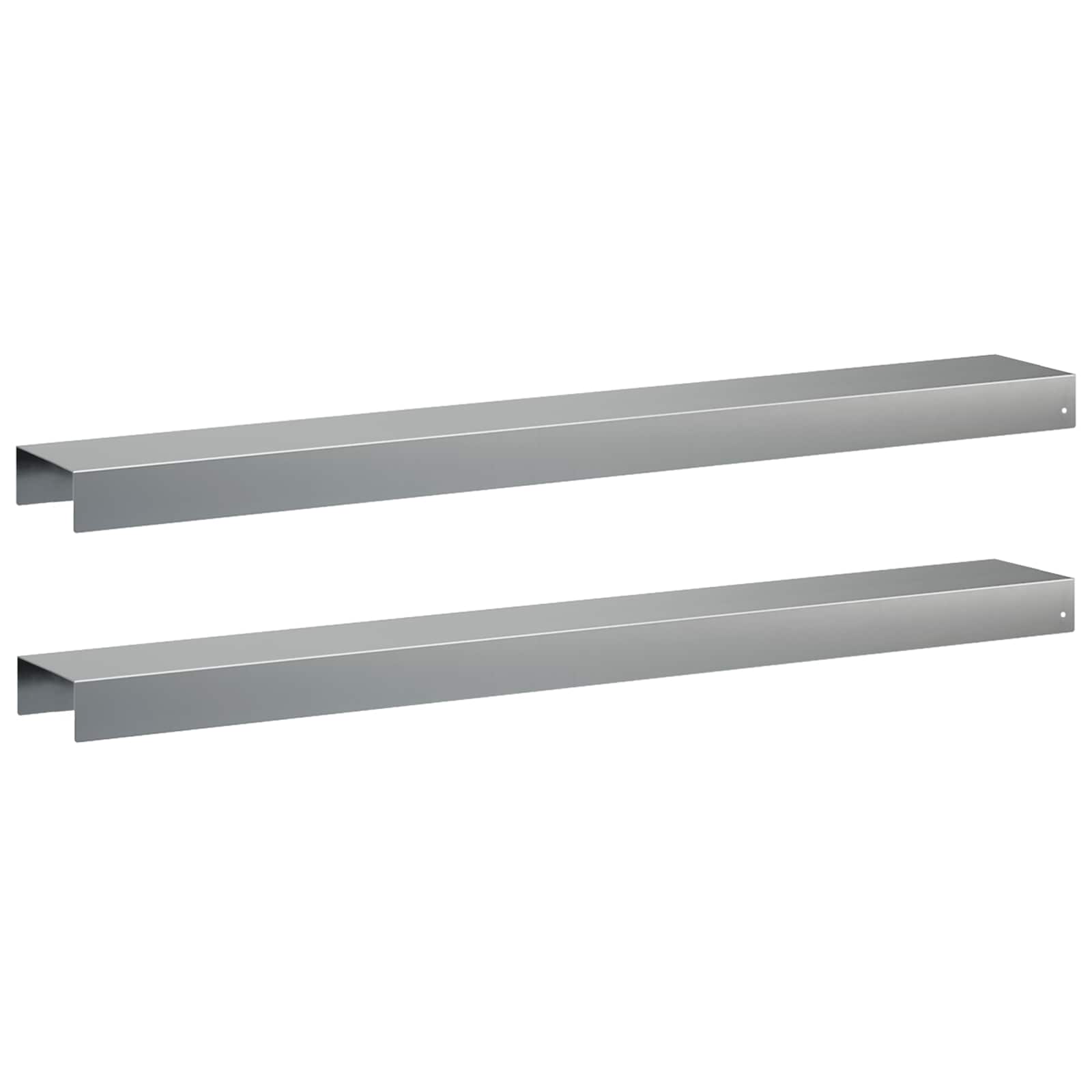 Garten-abdeckprofil 2 Stk. 100 X 15 X 5 Cm Verzinkter Stahl Vidaxl