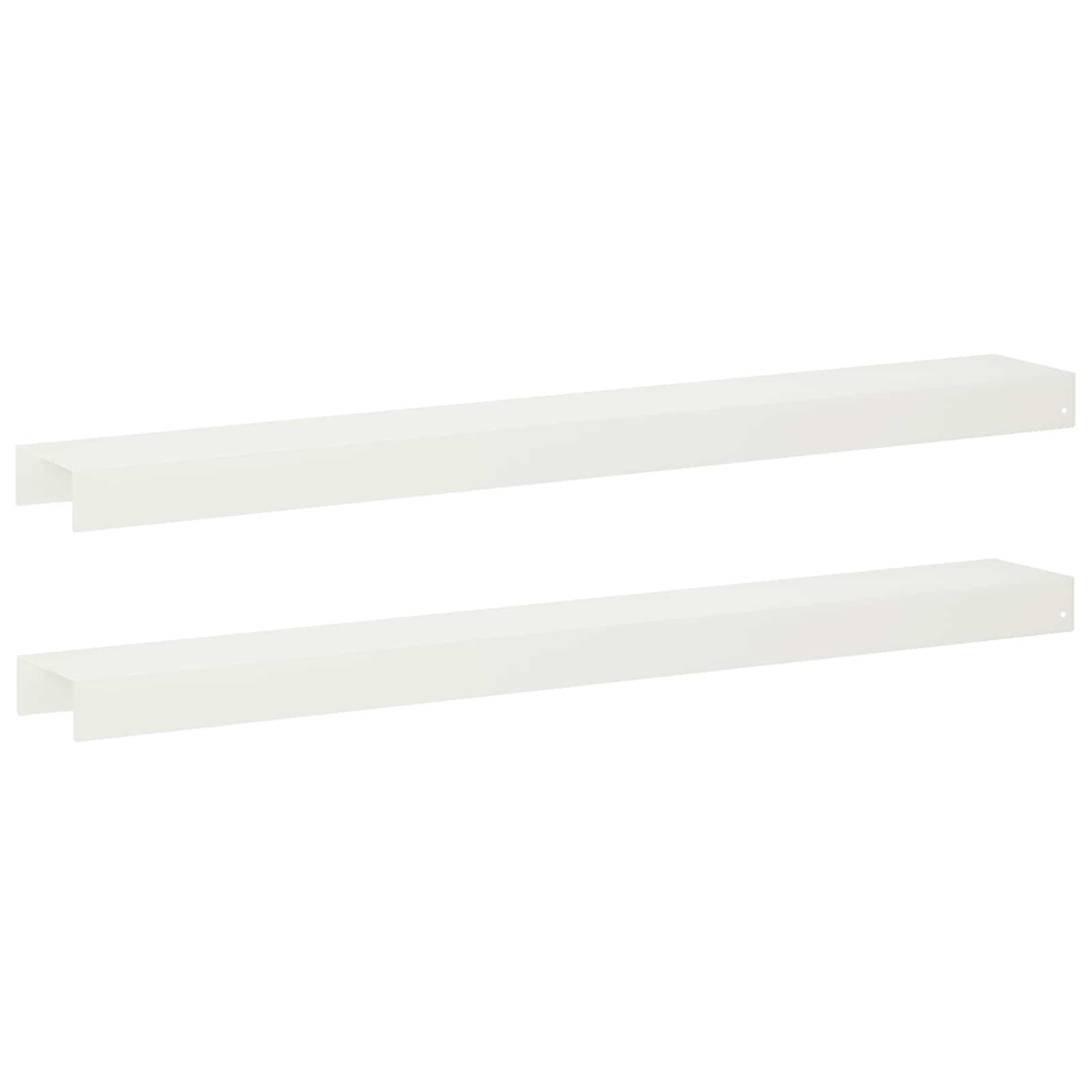 Garten-abdeckprofil 2 Stk. 100 X 15 X 5 Cm Stahl Weiß Vidaxl