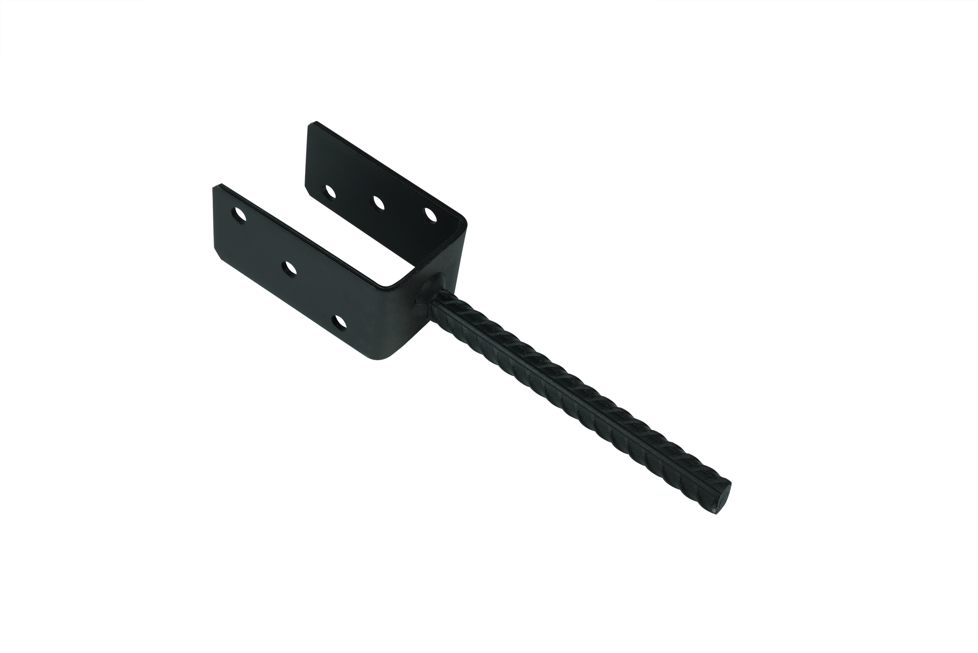 Pfostenträger Zum Einbetonieren, Schwarz, Für 7 X 7 Cm Pfosten