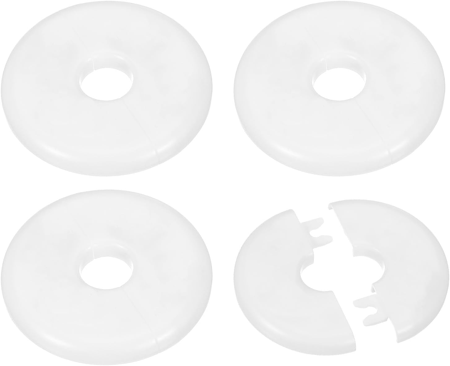 Wandmontierter 16,5-mm-distanzflansch (0,65 Zoll), 4er-pack, Selbstklebende Runde Abs-rosette Für Armaturen Und Wasserleitungen, Weiß