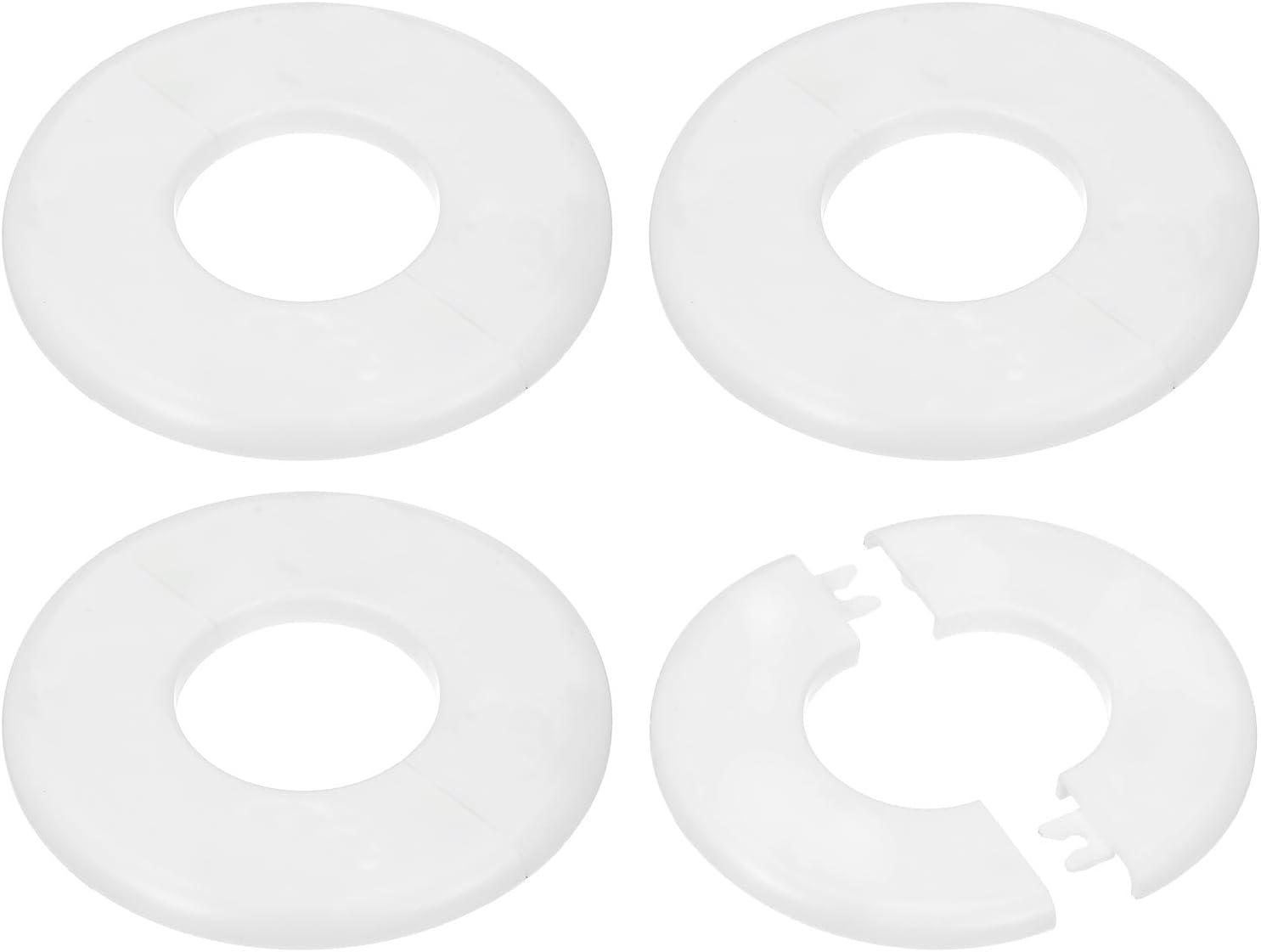 Wandhalterung (44 Mm), 4er-pack, Selbstklebende Runde Abs-rosette Für Wasserhähne Und Wasserleitungen, Weiß