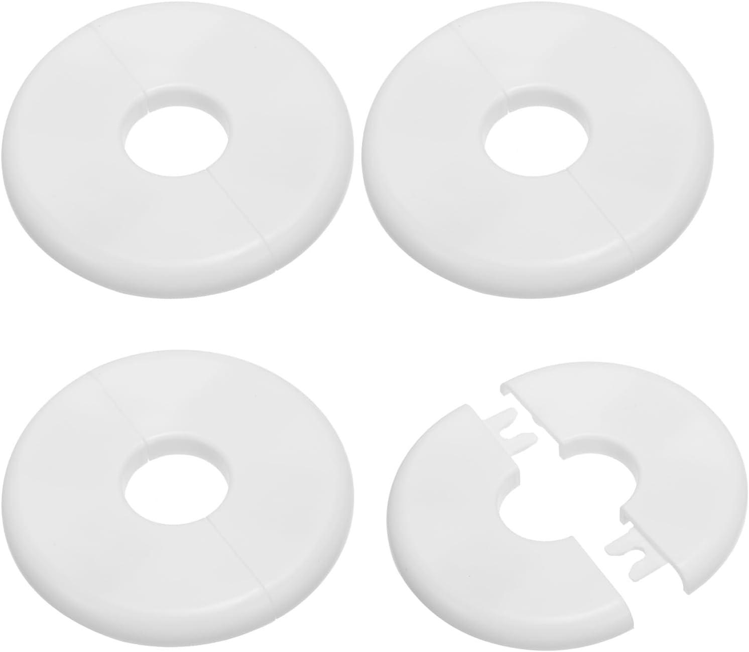 Wandmontierter 23,5-mm-distanzflansch (0,93 Zoll), 4er-pack, Selbstklebende Runde Abs-rosette Für Armaturen Und Wasserleitungen, Weiß